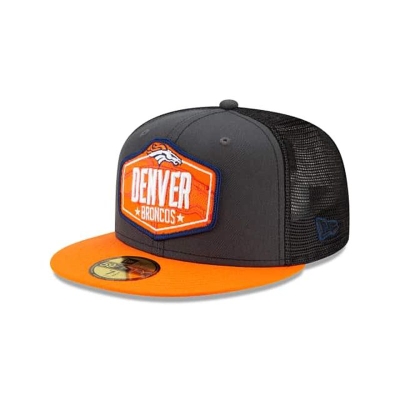 Denver Broncos Gorra | New Era NFL Draft 59fifty Fitted Cap Mexico - Grises